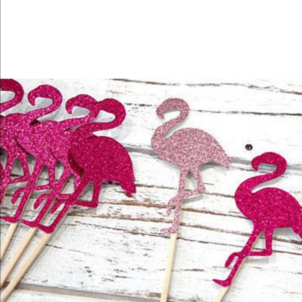 flamingo cupcake topper 🦩